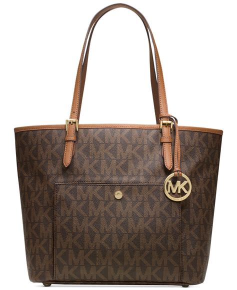 michael kors jet set snap pocket leather tote|Michael Kors jet set large.